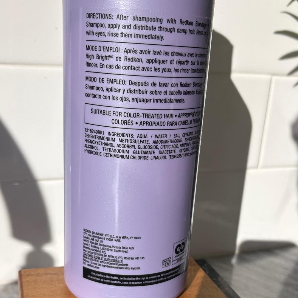 Redken Blondage High Bright Conditioner LITER 33.8oz - RARE - Discontinued - Picture 4 of 4